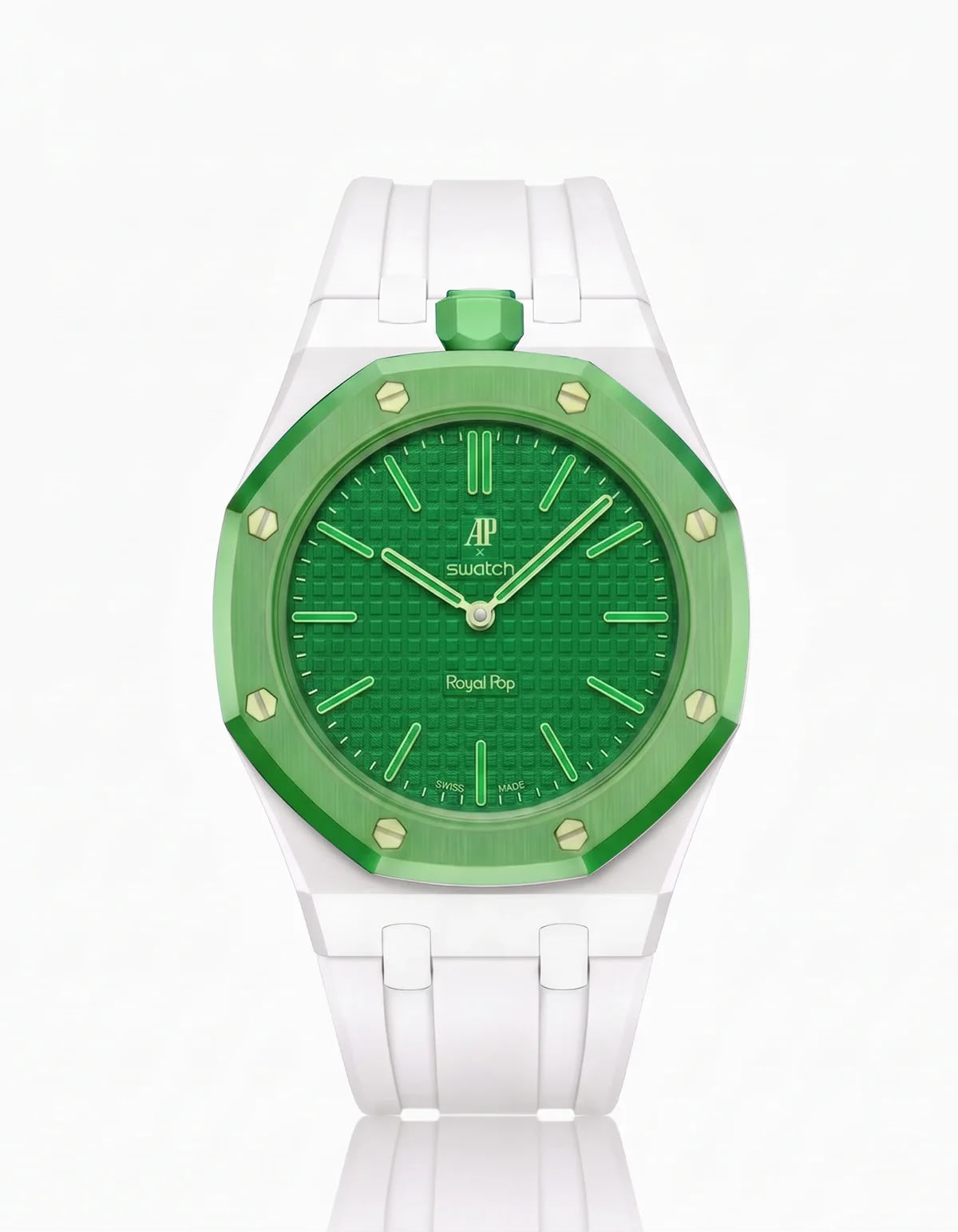 Bracelet Céramique & Silicone Compatible Royal Pop Green Eight
