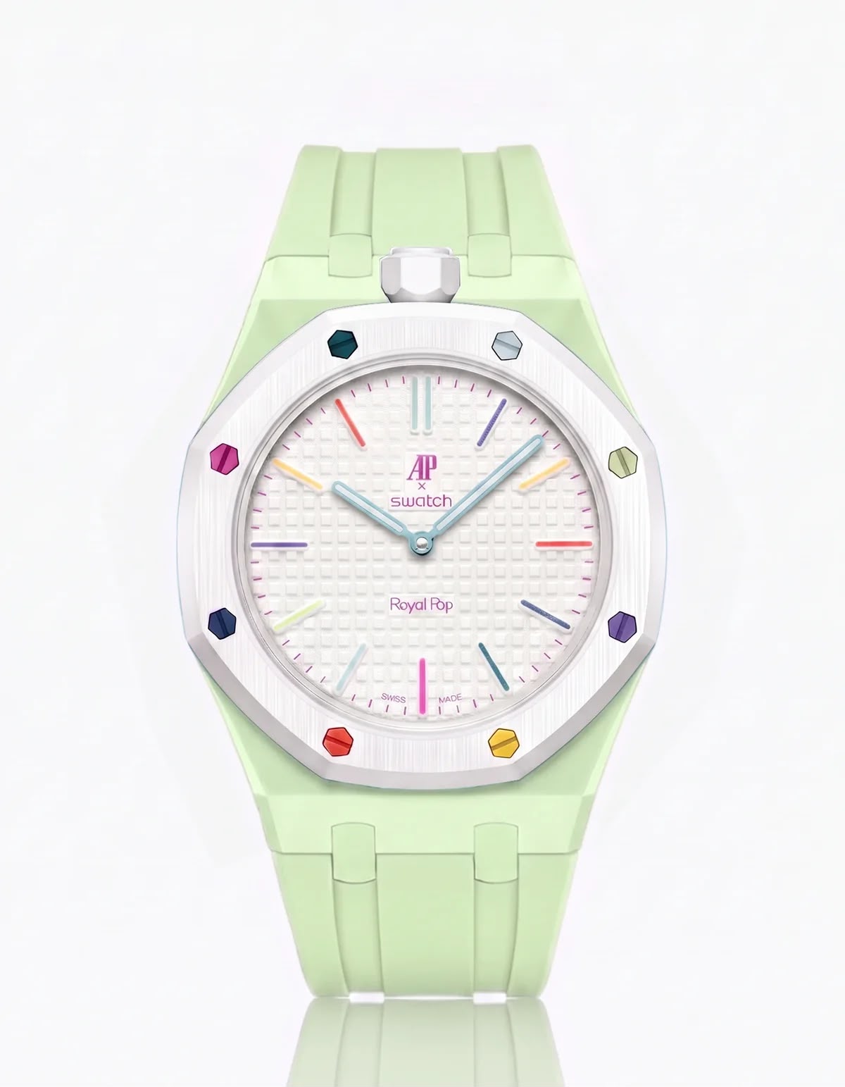 Bracelet Céramique & Silicone Compatible Royal Pop Huit Blanc