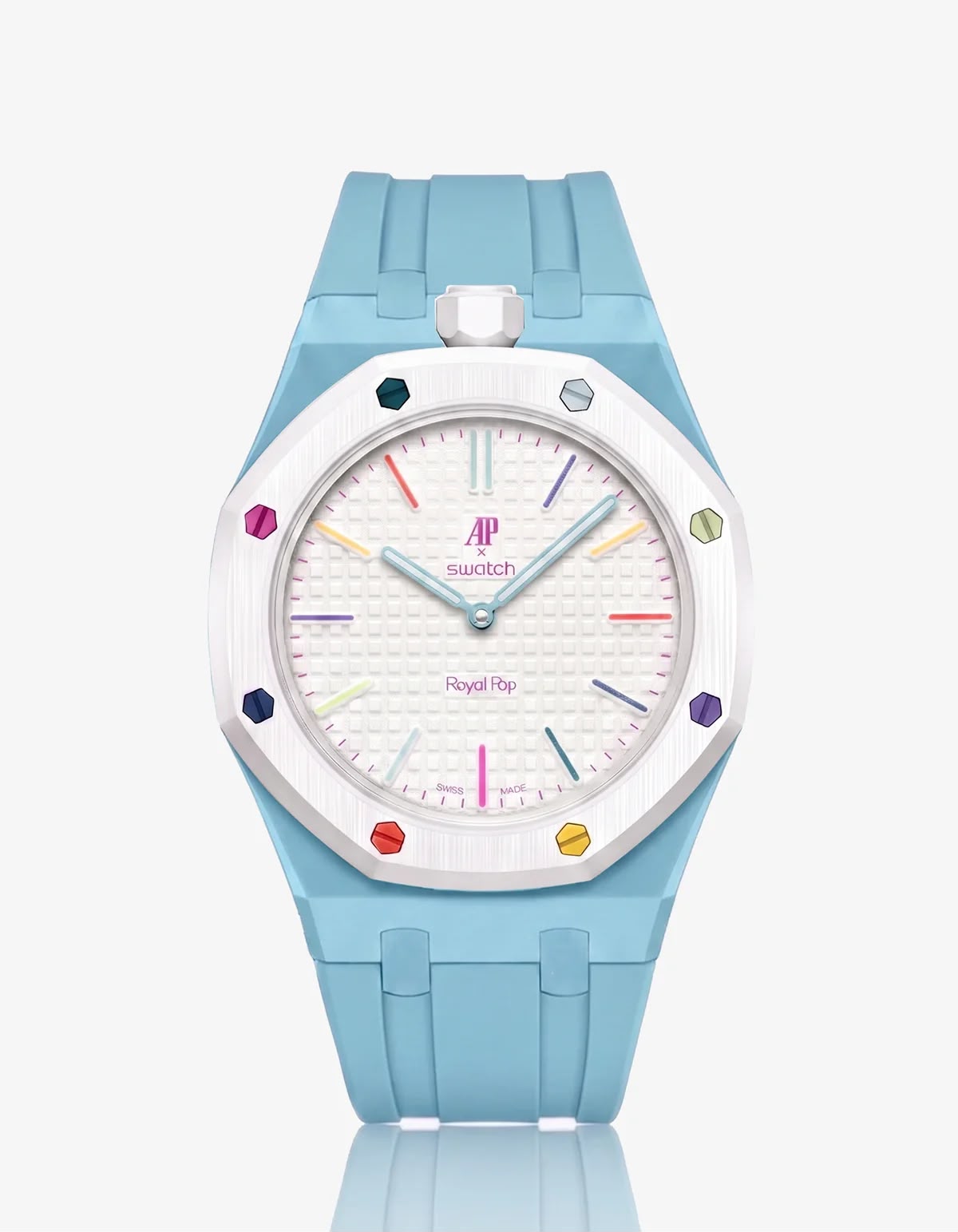 Bracelet Céramique & Silicone Compatible Royal Pop Huit Blanc