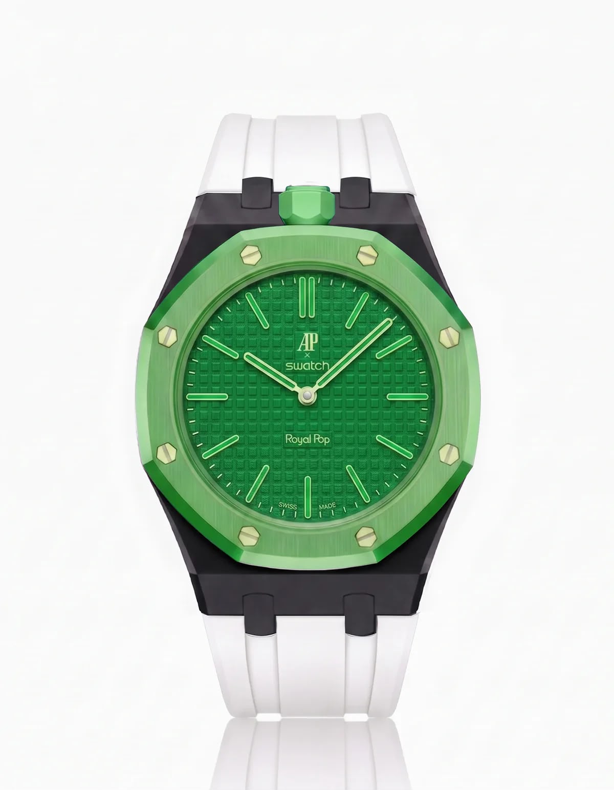 Bracelet Céramique & Silicone Compatible Royal Pop Green Eight