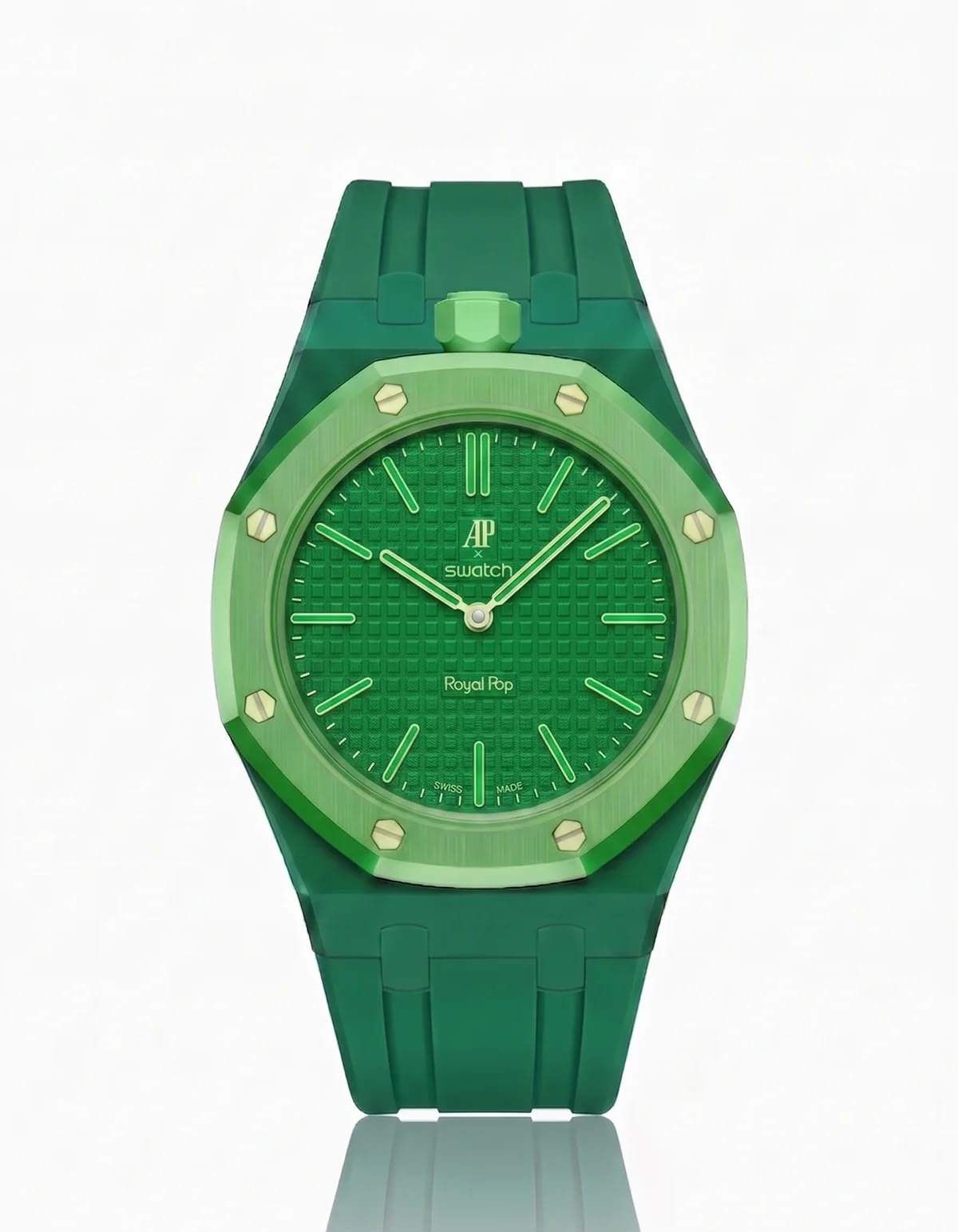 Bracelet Céramique & Silicone Compatible Royal Pop Green Eight