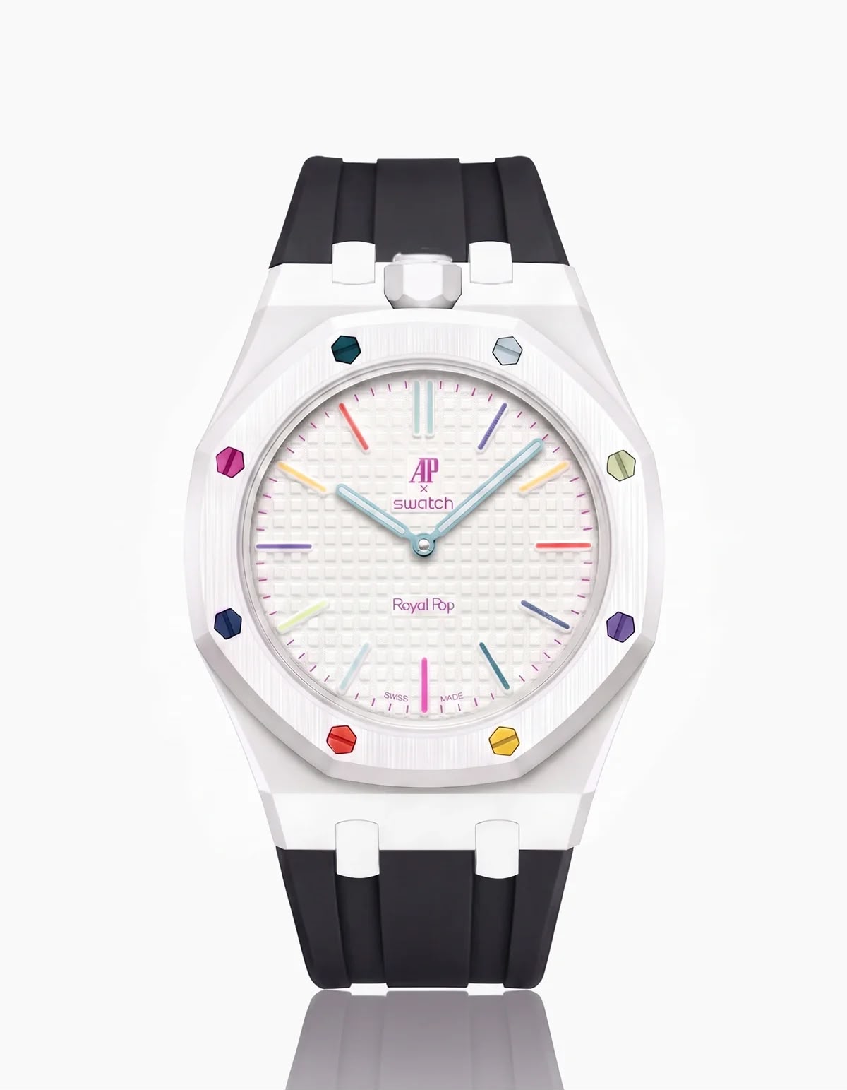 Bracelet Céramique & Silicone Compatible Royal Pop Huit Blanc