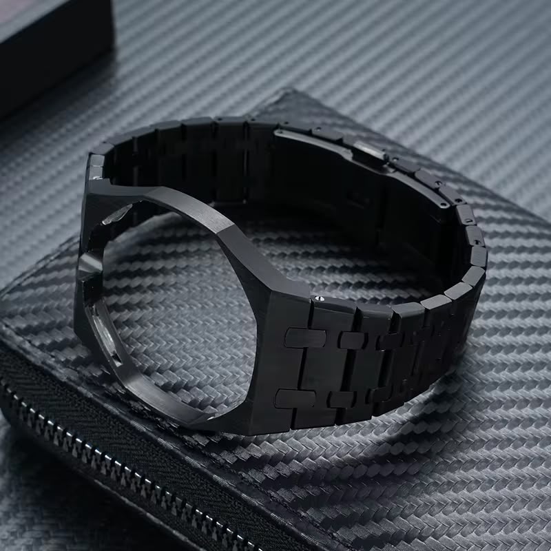 Bracelet Acier Noir Inoxydable Compatible Royal Pop