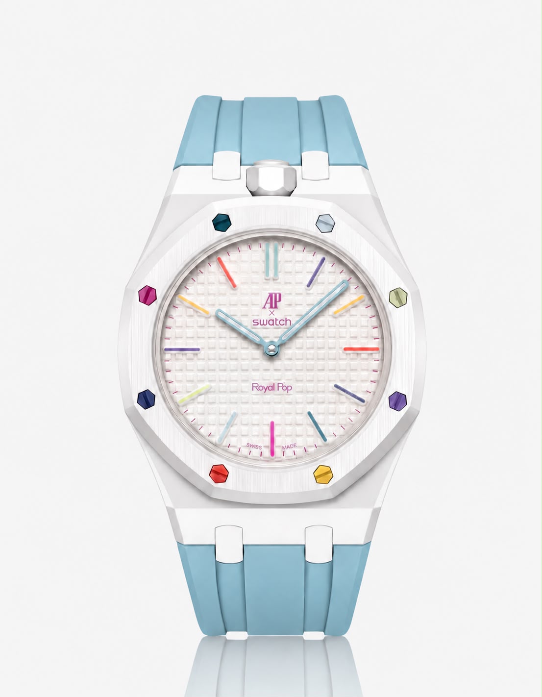 Bracelet Céramique & Silicone Compatible Royal Pop Huit Blanc