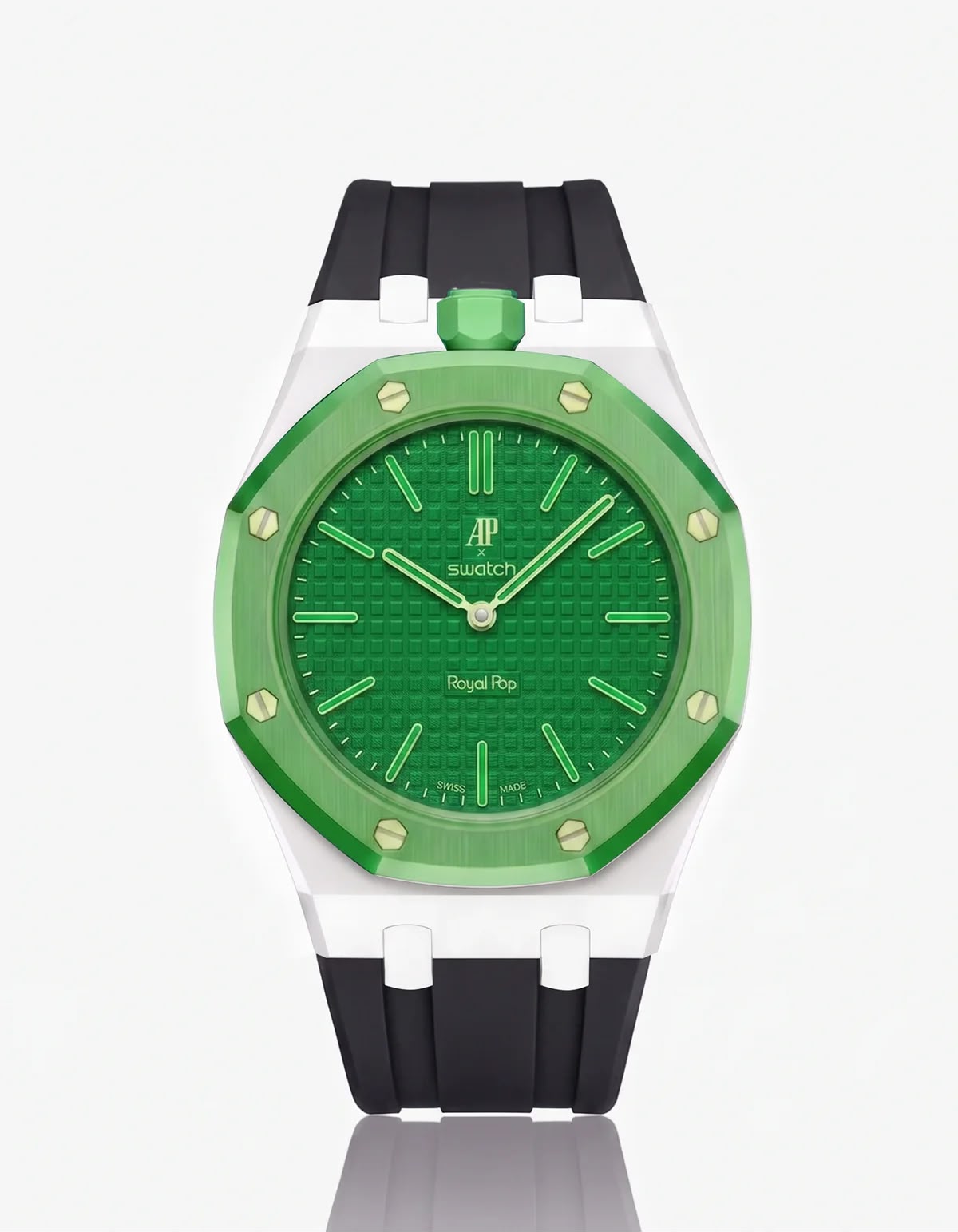 Bracelet Céramique & Silicone Compatible Royal Pop Green Eight