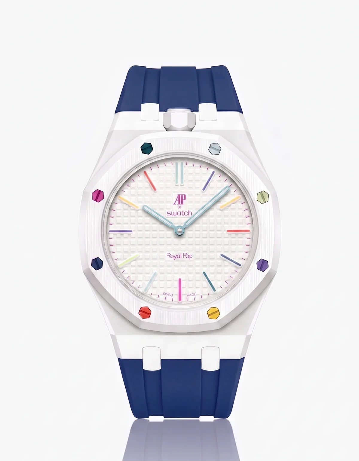 Bracelet Céramique & Silicone Compatible Royal Pop Huit Blanc