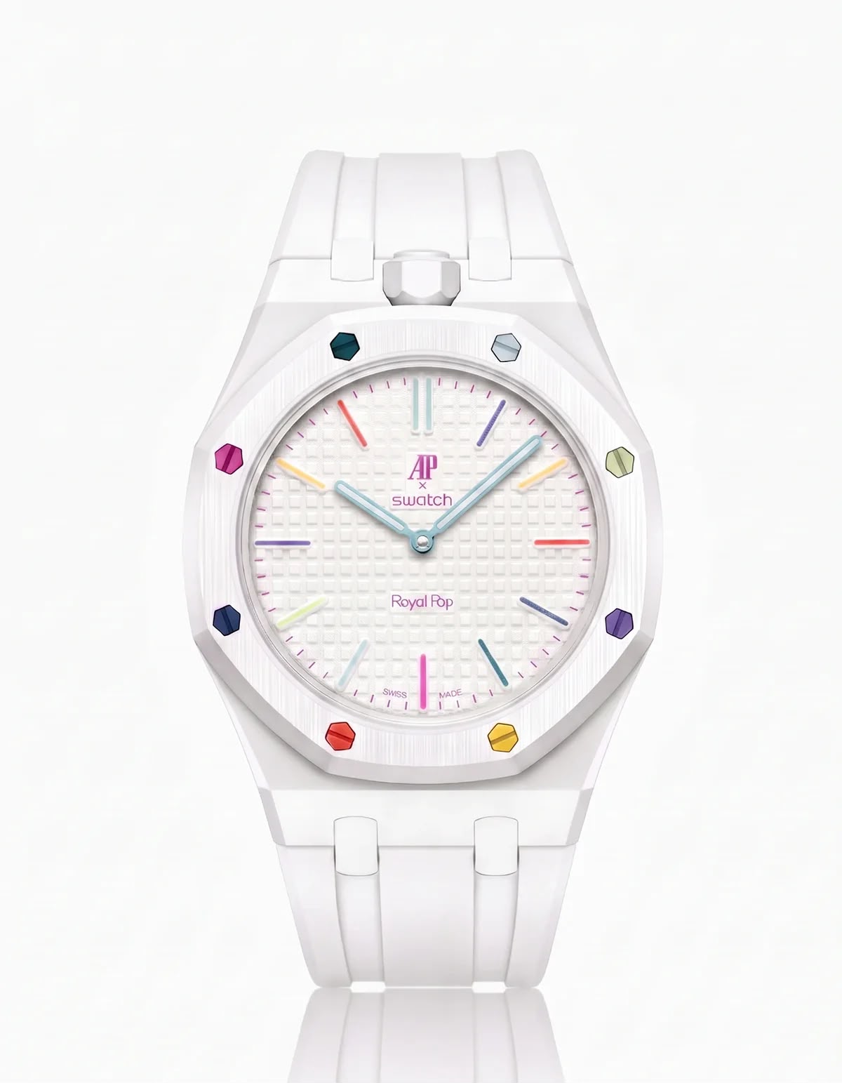 Bracelet Céramique & Silicone Compatible Royal Pop Huit Blanc