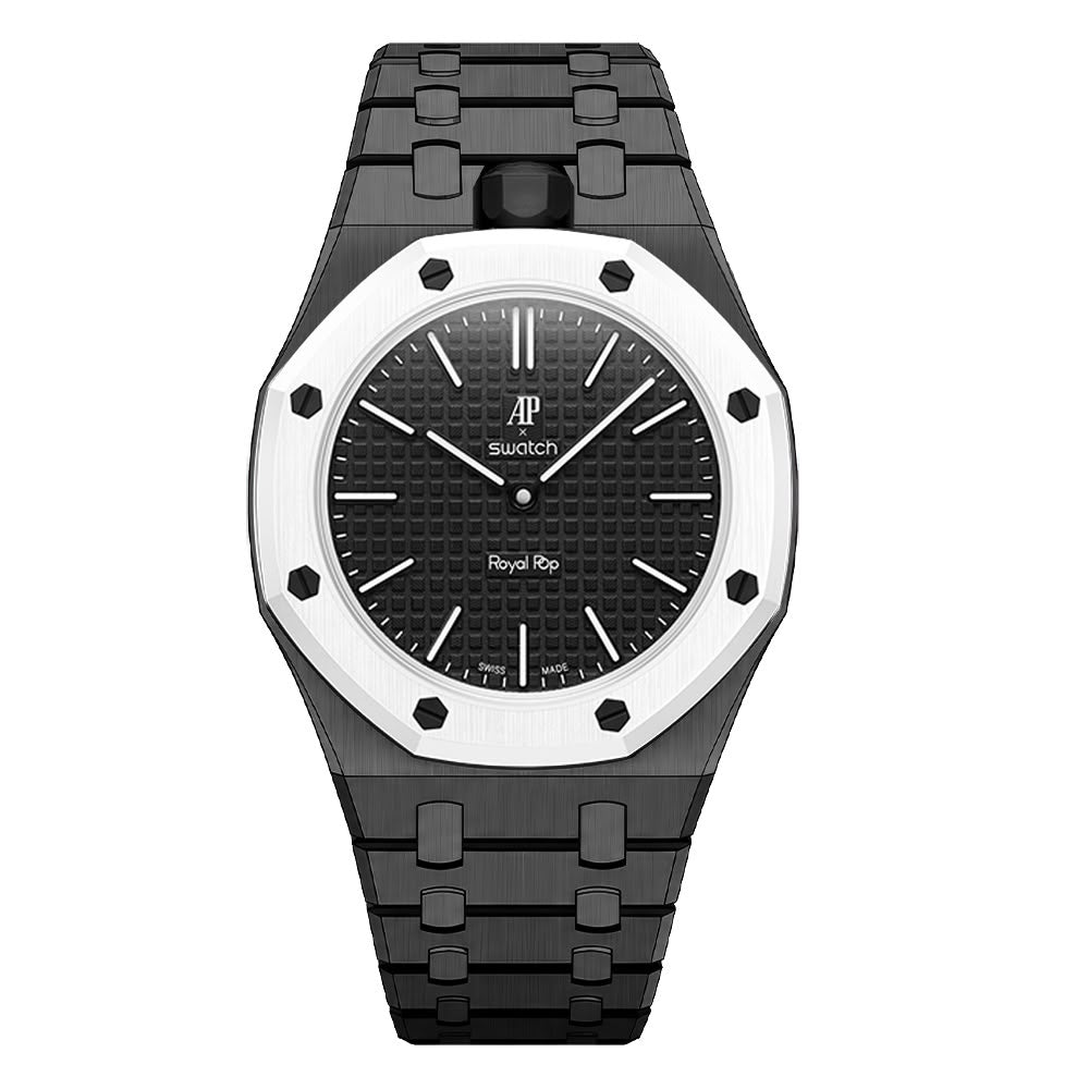 Bracelet Acier Noir Inoxydable Compatible Royal Pop