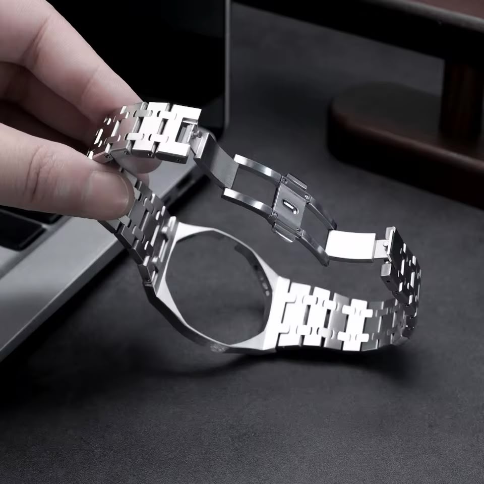 Bracelet Acier Gris Inoxydable Compatible Royal Pop