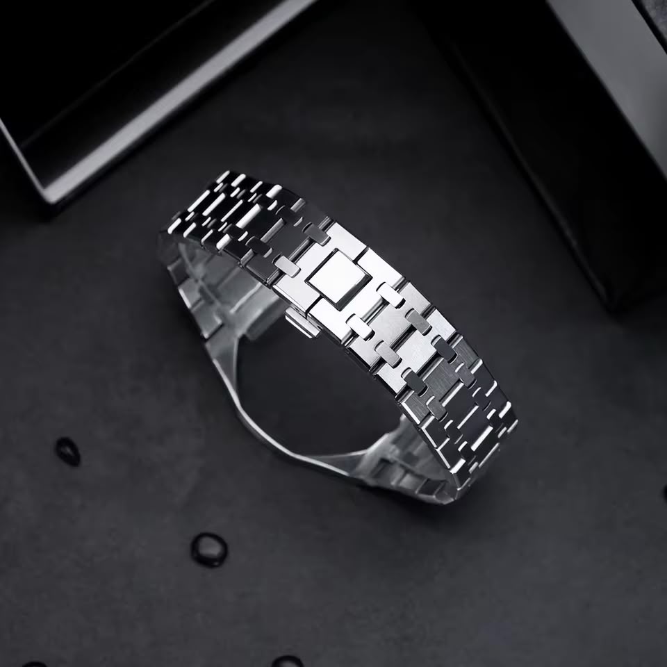 Bracelet Acier Gris Inoxydable Compatible Royal Pop